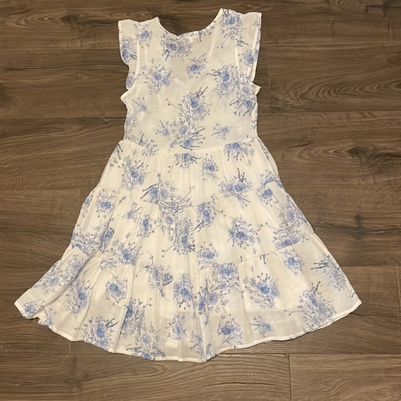 Women’s E&M White & Blue Floral Dress, Size S - Picture 6 of 6